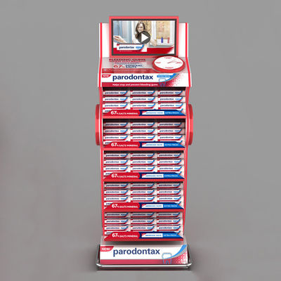 Шкаф полки супермаркета зубной пасты выставочной витрины Floorstanding косметический с полками