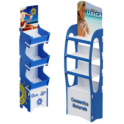 Настраиваемый картонный стенд для деревянных продуктов по уходу за кожей и детского солнцезащитного крема для розничных магазинов