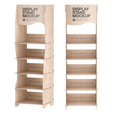Bevis Modern 4-слойные съемные деревянные фанеры для дисплеев столешницы для супермаркетов Дисплей упакованный в картон