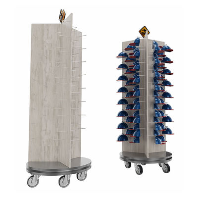 качество  Three Sided Rotating Display Stand Cap Display Stand With Customized Logo Фабрика